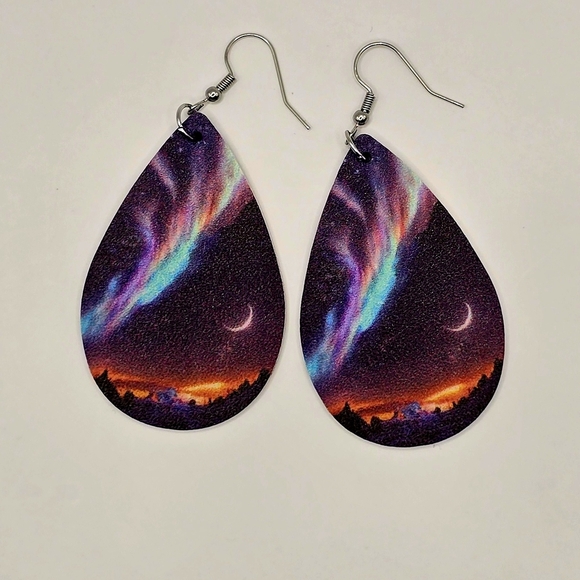 Aurora Borealis Teardrop Earrings - Picture 1 of 4